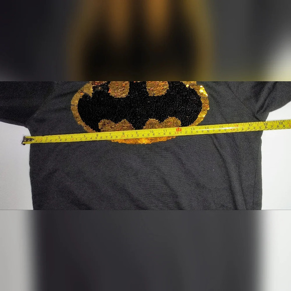 DC Comics Sequin Batman Logo Women's Sweatshirt, M - Picture 5 of 7
